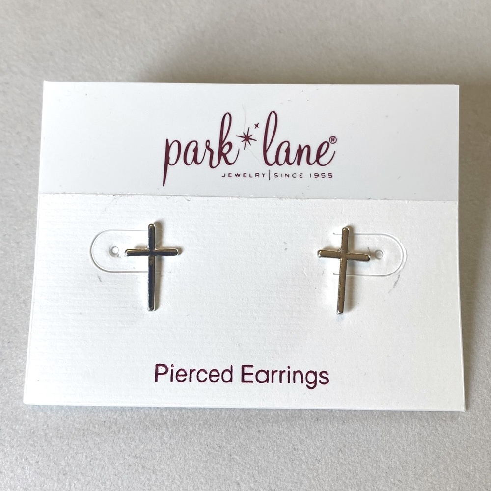Eternity Silver Cross Earrings